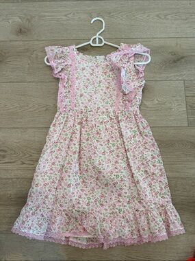 LoveShackFancy - American girl Pink Floral Ruffle Sundress